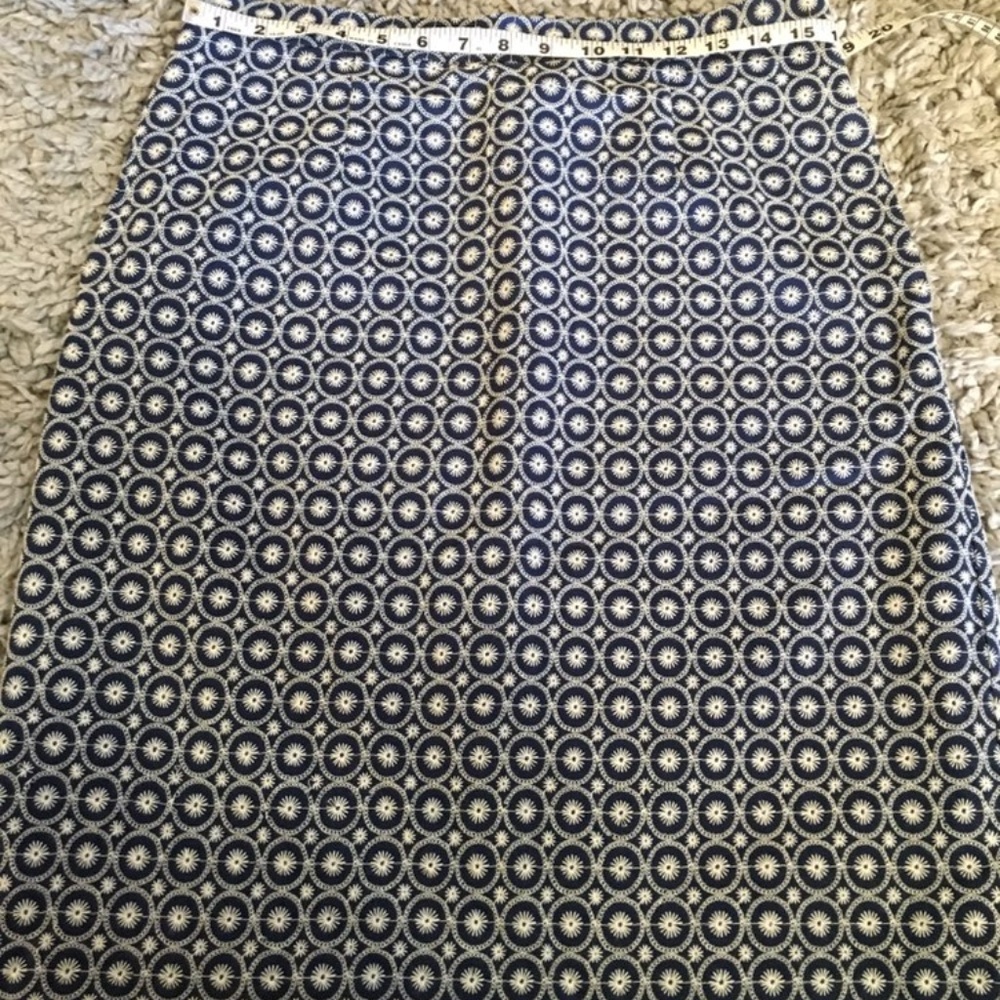 Brooks Brothers Blue Embroidered Skirt
